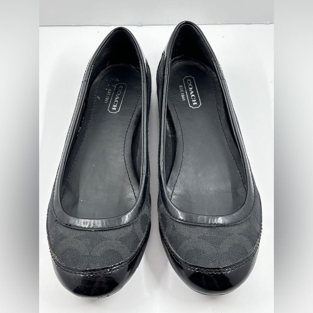 Coach Women's Black Patterned Flats